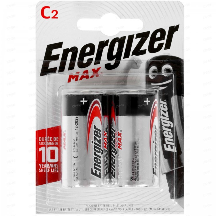 EnergizerMax EBC-1104OEU Energizer Элемент питания ENERGIZER MAX LR14 C1.5V BL-2 алкалиновая батарейка бочонок EnergizerMax  EBC-1104OEU