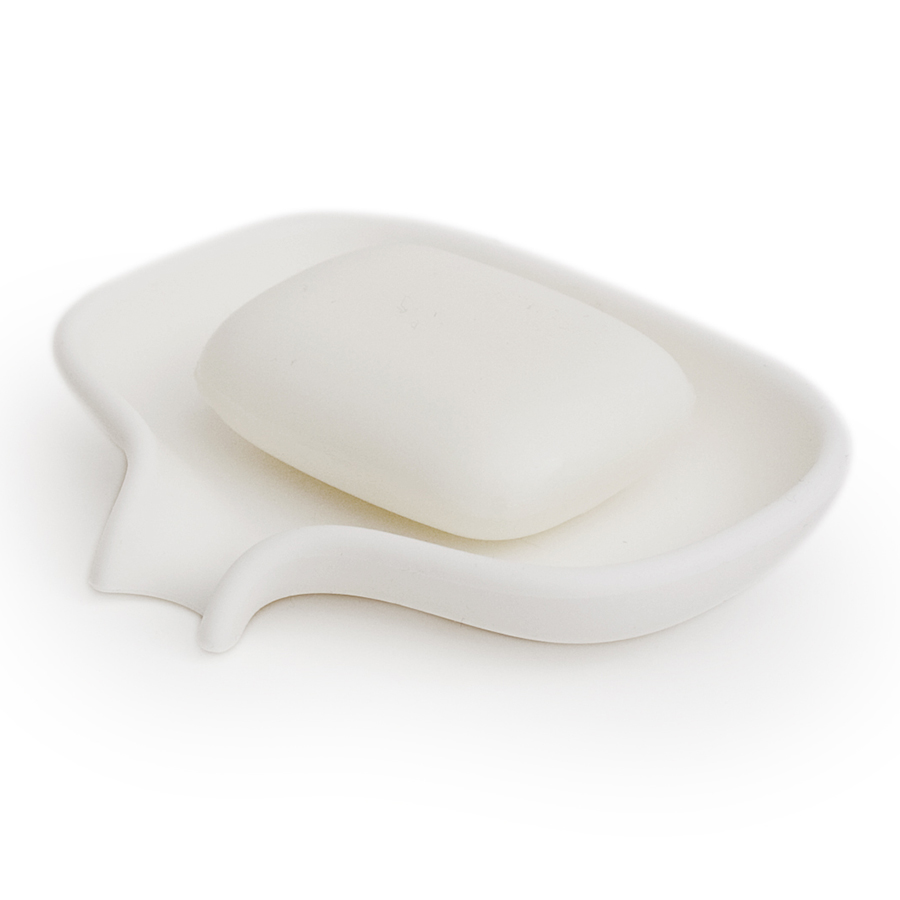 263830 Мыльница с носиком для слива белая(малая) Bosign 