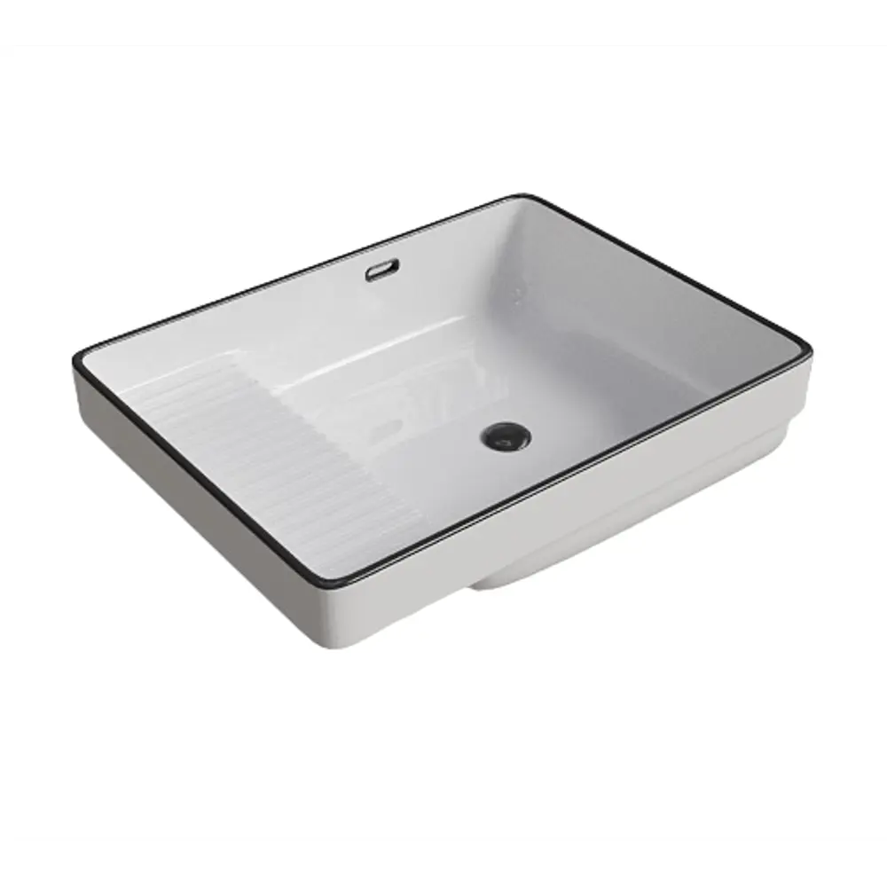 Раковина Slim White-Black накладная на столешницу 56.5x43 см Santreyd STLM-2001300