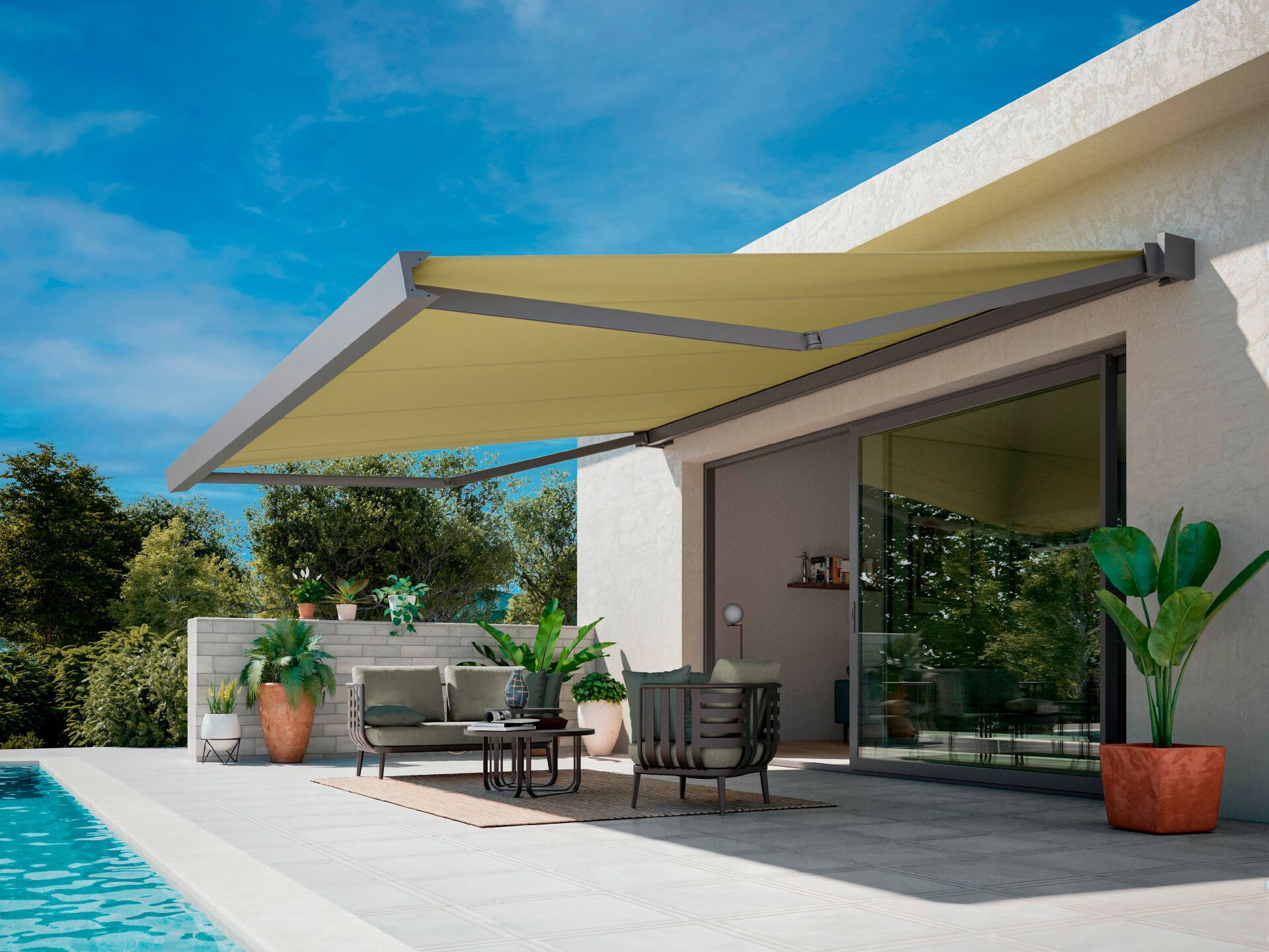 Тент с электроприводом Saxun IVAR ARCH-00075941