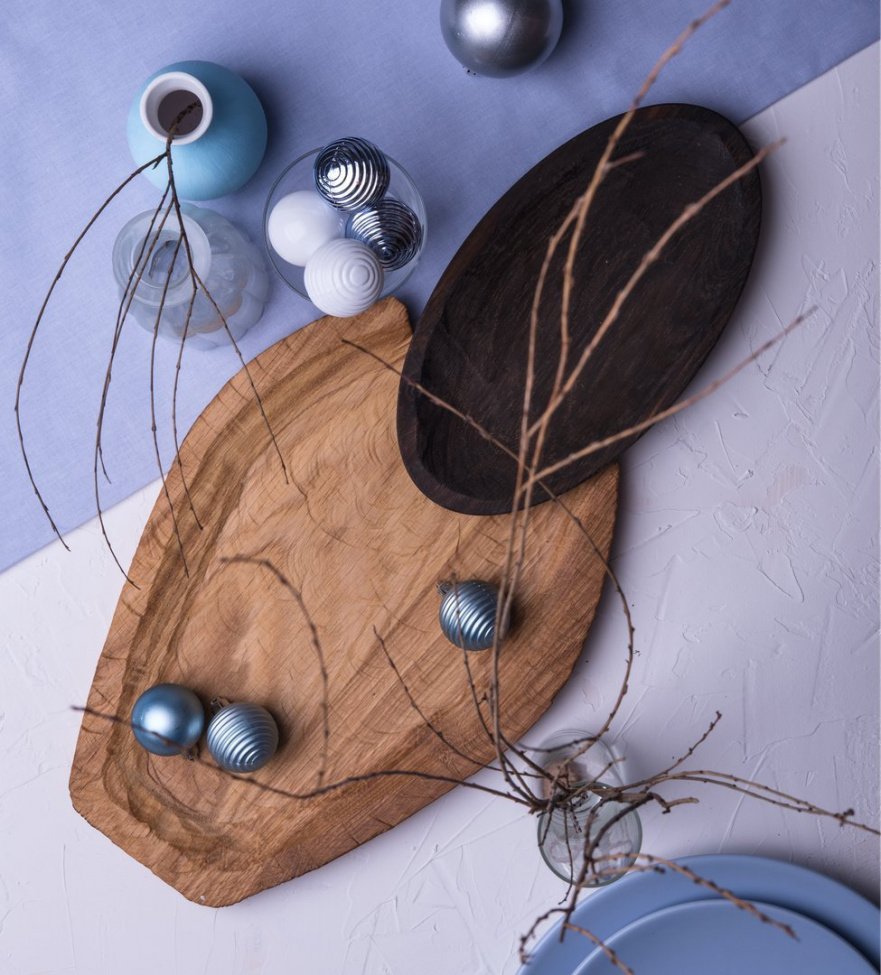 Тарелка "Яйцо" Чёрный FUGA ECO WOOD 123546 Чёрный  - Вид №2