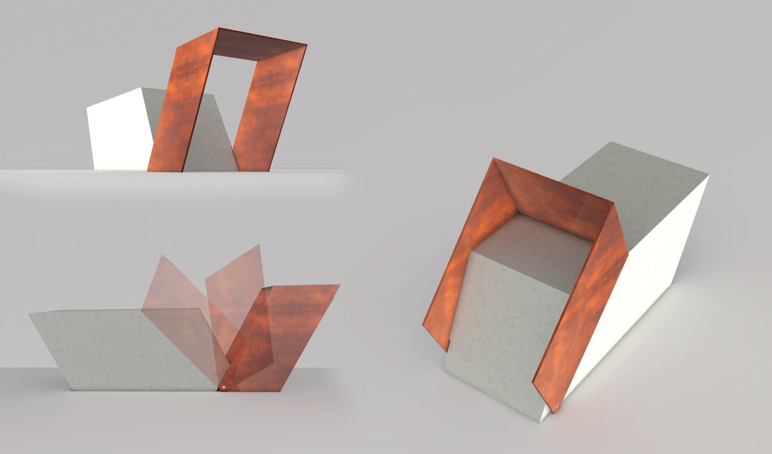 Реконструированное каменное наружное сиденье Viscio Urban Design наоборот ARCH-00061131 - Вид №1