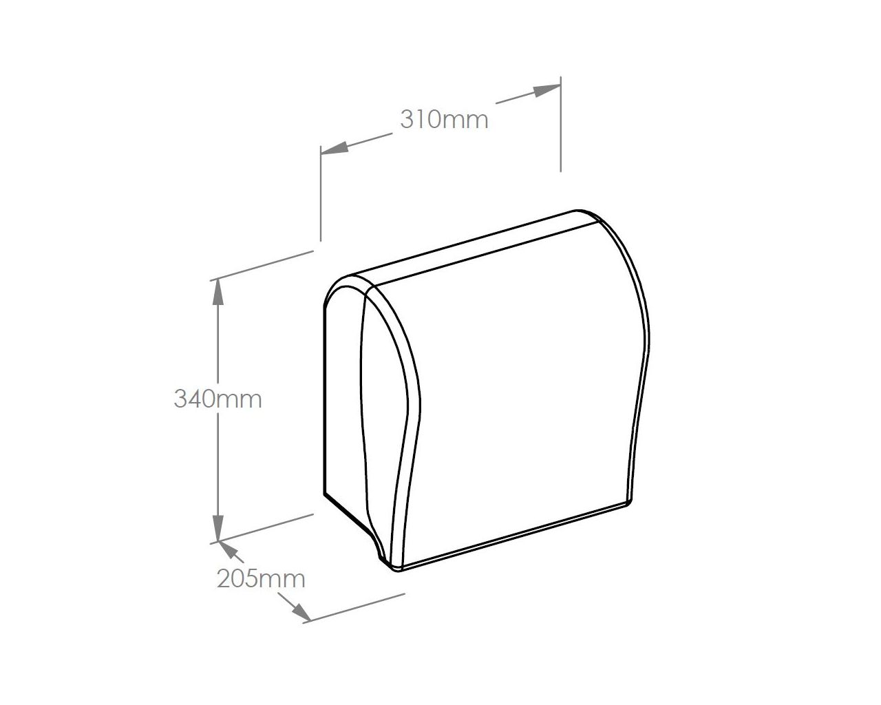 CUH372 UNIQUE SOLID CUT EXCLUSIVE CARBON SPARK LINE механический диспенсер для полотенец Merida  - Вид №1