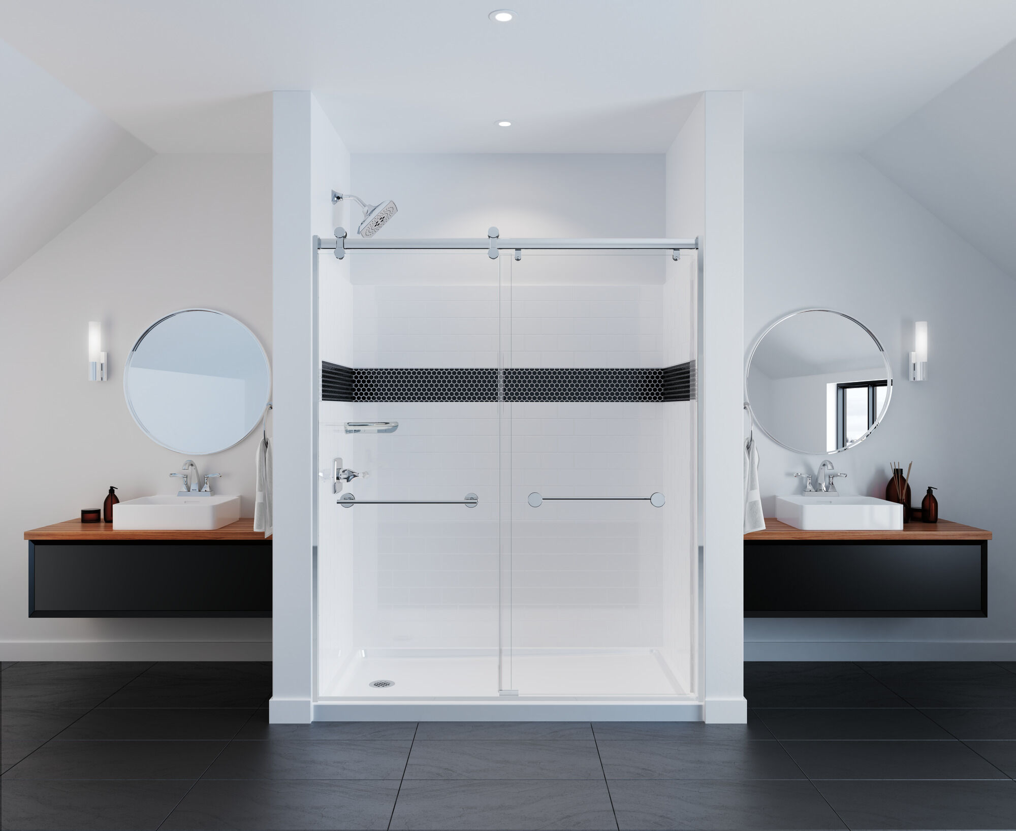 Подставка для душа 60 x 32 дюйма - левый слив Delta Faucet 40094L - Вид №6