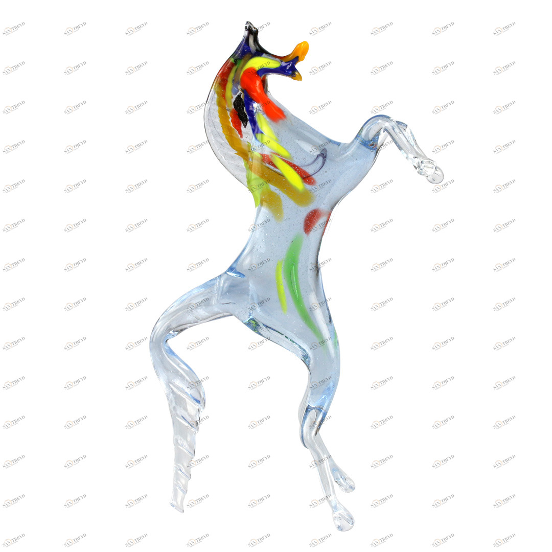 4338 ORIGINALMURANOGLASS Статуэтка коня из муранского стекла - OMG 10 см 