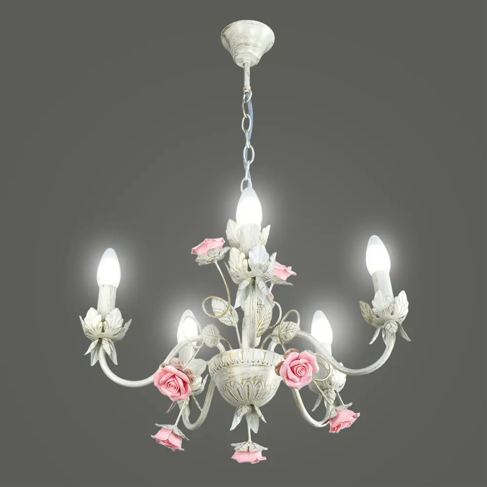 Люстра Букет 5xE14x60 Вт, металл, цвет белый MW-Light STLM-2163340 - Вид №4