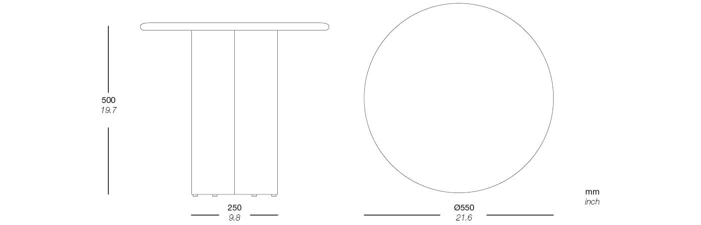 Высокий круглый стол из эмалированной стали Patrick Jouin Edition Drop ARCH-00018944 - Вид №5