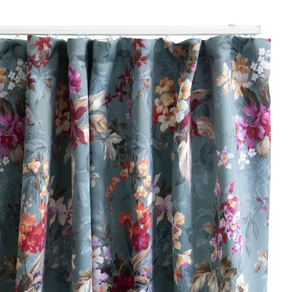 Штора на ленте димаут Букет 150x260 см цвет зелёный SEASONS STLM-2130542 - Вид №3