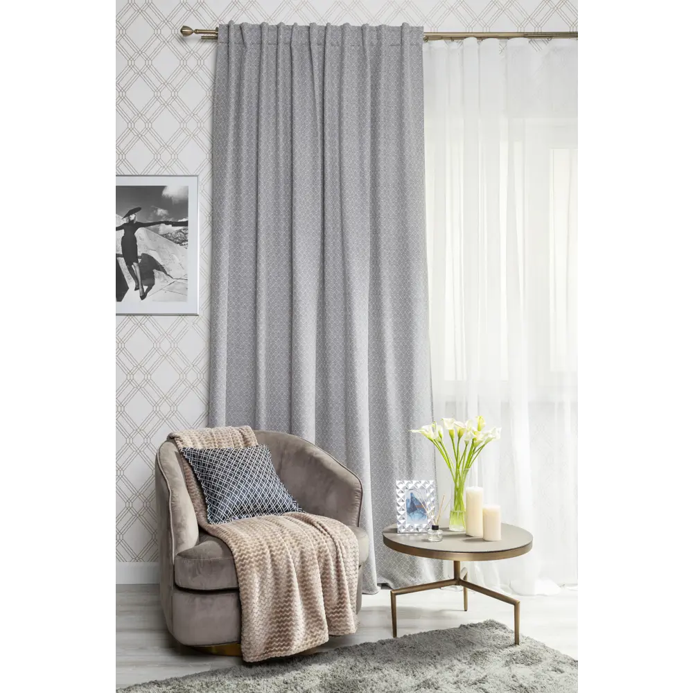 Штора на ленте Constance Bohemia, 200х280 см, однотонный, цвет фиолетовый 82113037 STLM-2021499 INSPIRE  - Вид №7