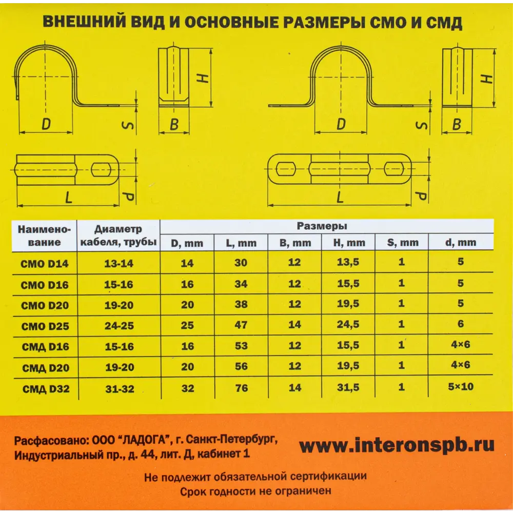 Двухлапковая скоба Крепко-накрепко для труб и кабелей 20 мм 89421140 STLM-1574669 - Вид №3