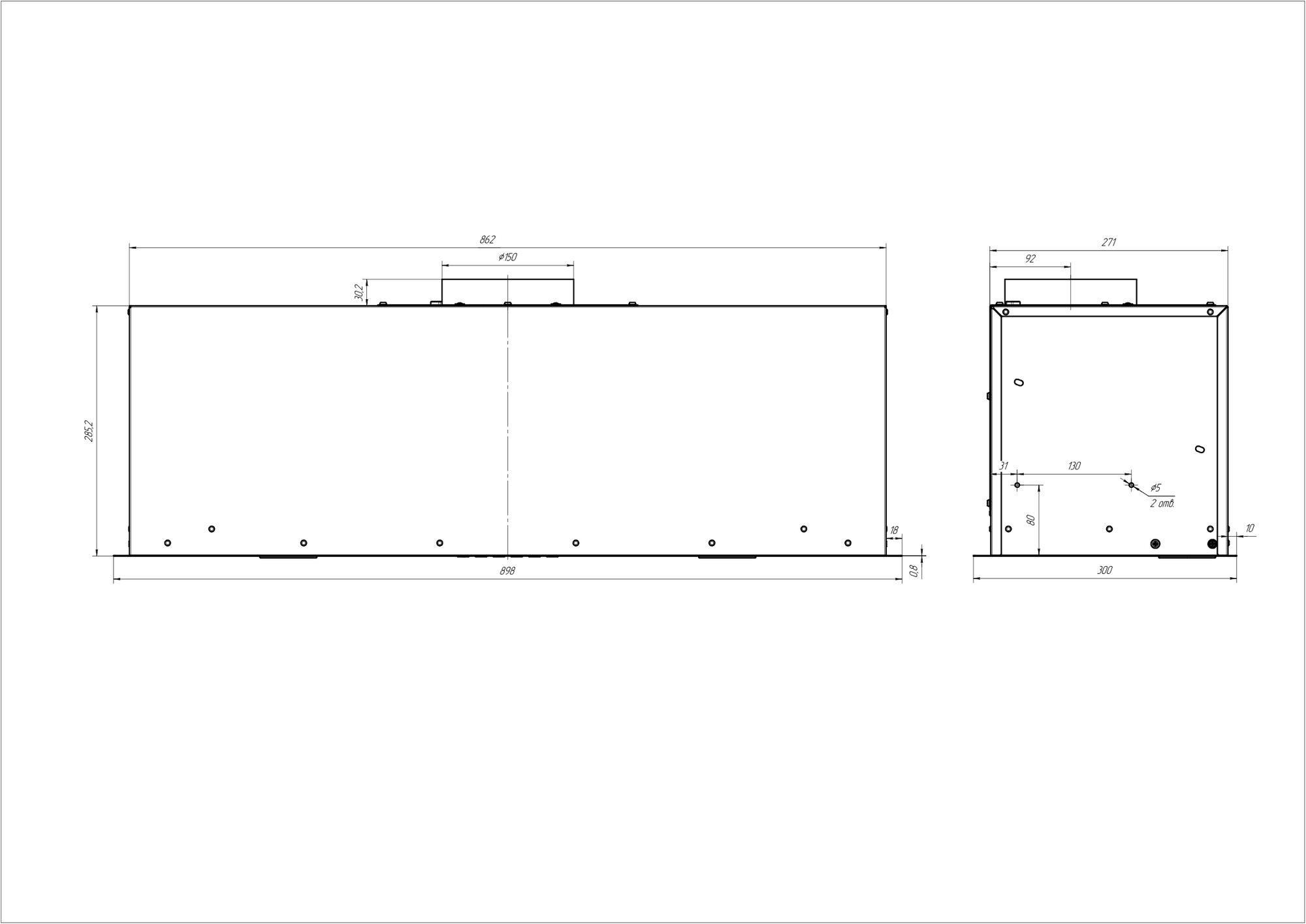9262954 Вытяжка полновстраиваемая ELIKOR Cube 90П-1000-Э4Д черный/черный STDN-0145957 - Вид №9