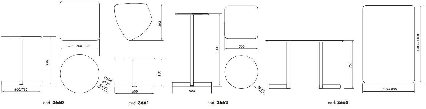 ALMA DESIGN Круглый высокий стол из стали People sun-id-1460029 - Вид №3