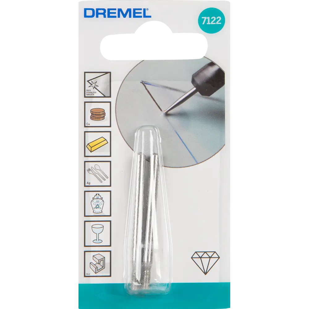 Насадка круговая с алмазным покрытием Dremel 7122, 2.4 мм STLM-2145644 - Вид №2