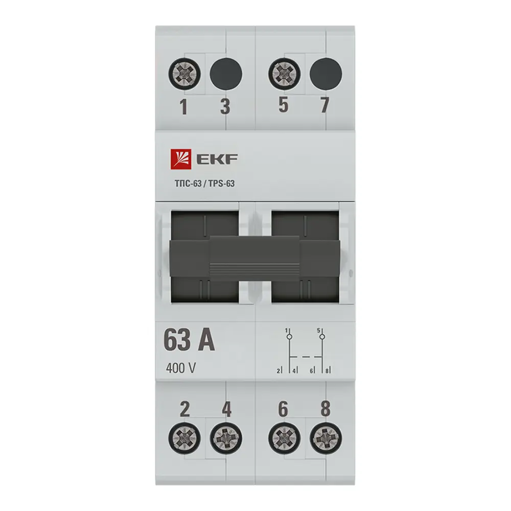 Трехпозиционный переключатель EKF Proxima 2P 63 А 88883190 STLM-2088062  - Вид №1