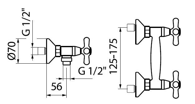 AM760102015 Смеситель для душа , хром Webert Armony - Вид №1