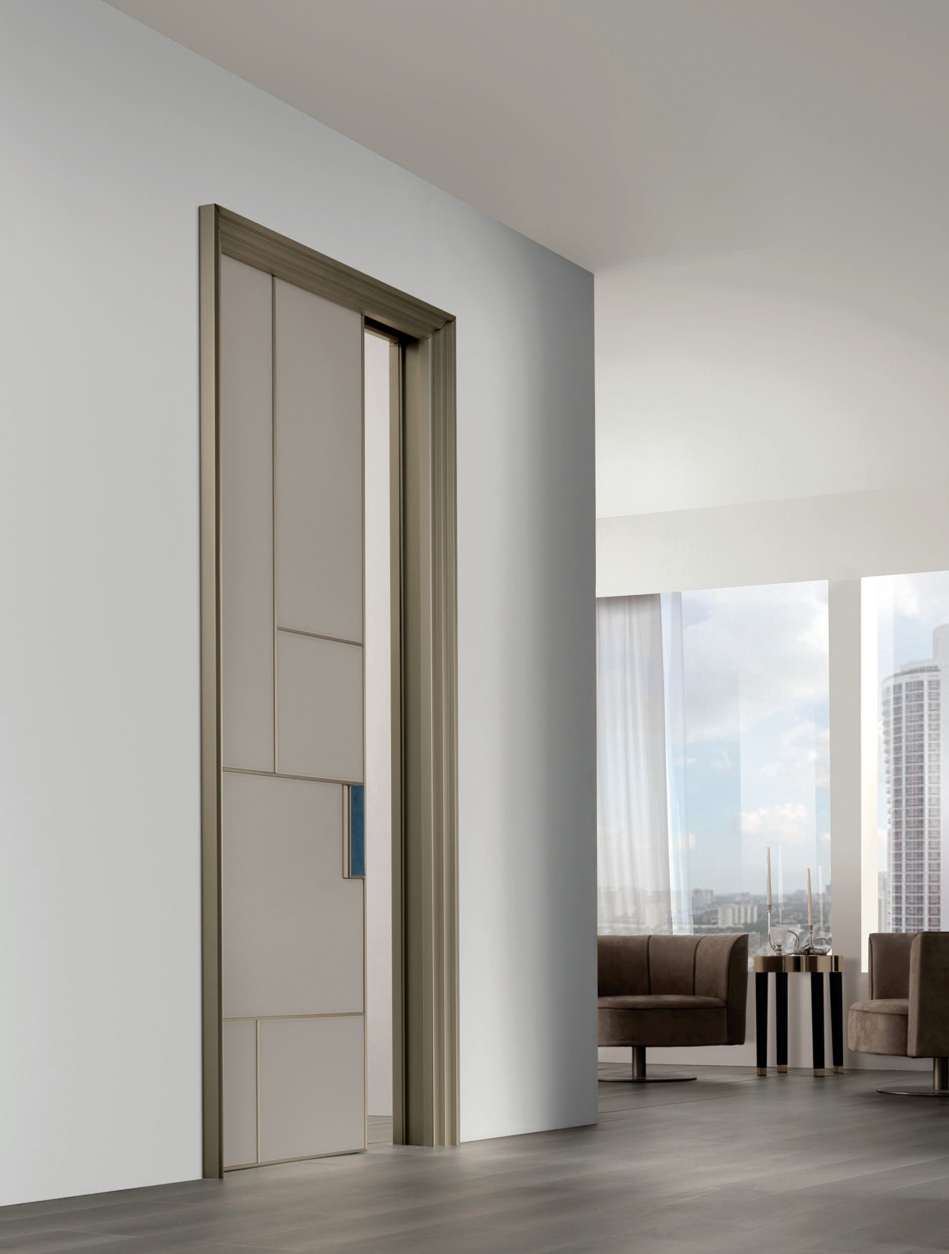 Раздвижные двери из закаленного стекла Longhi Aluminiun Chic-Doors ARCH-00008794 - Вид №1
