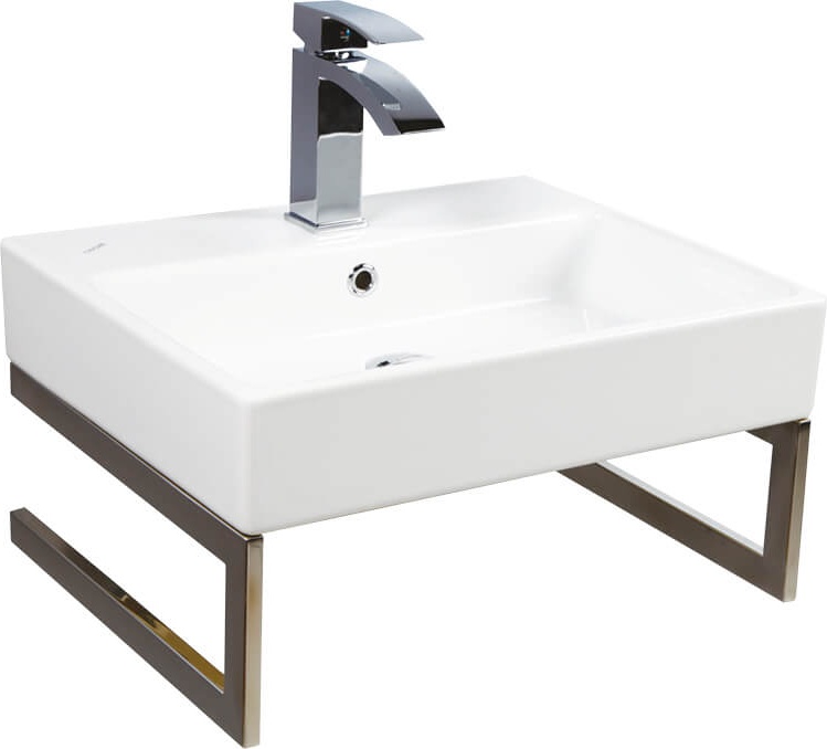 Next 40x50 см Плоская квадратная раковина со столешницей / NX242 Next Creavit - Вид №1