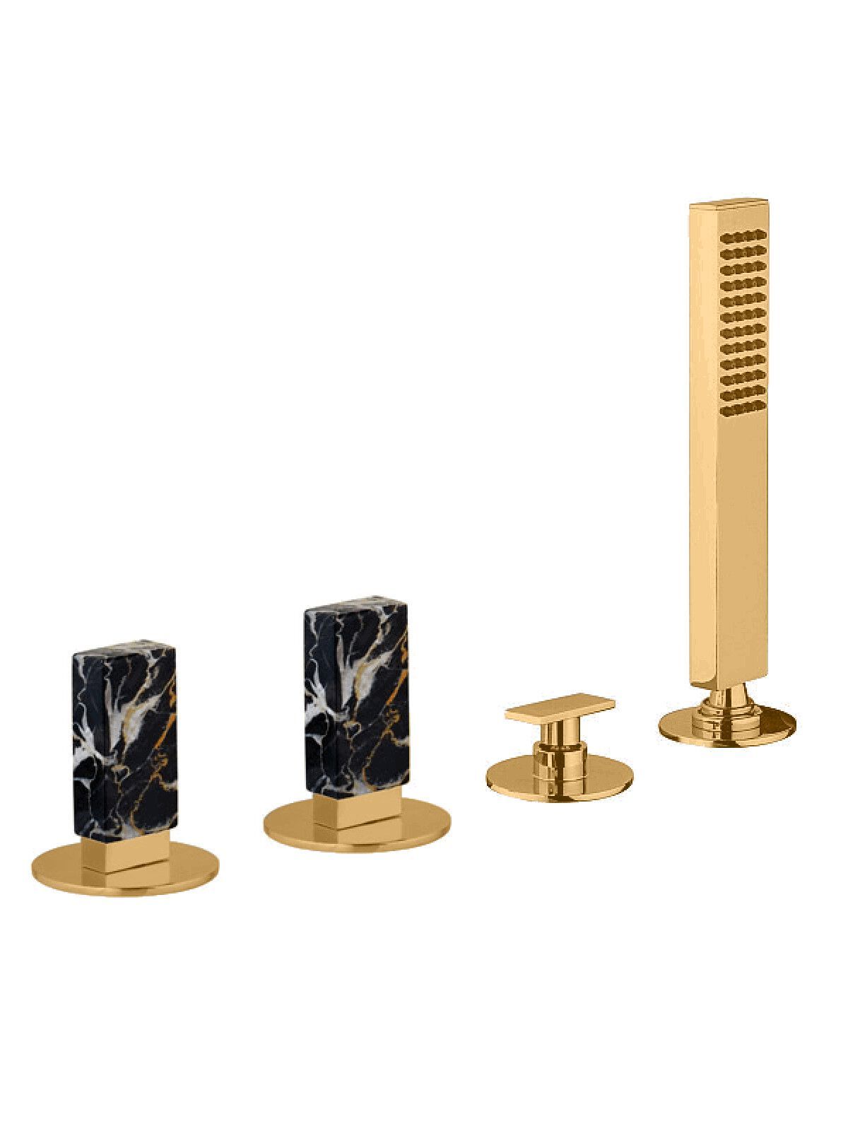 Смеситель для ванны с 4 отверстиями и переключателем Rubinetterie Frattini Vita Due ARCH-00004670 - Вид №2