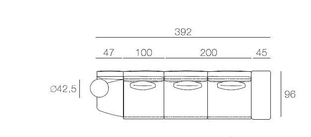 3-местный тканевый диван CTS SALOTTI Ikon ARCH-00054025 - Вид №2