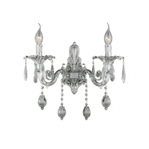 Бра Eurosvet Wonderful 276/2, цвет античное серебро/прозрачный 82140804 STLM-2068405