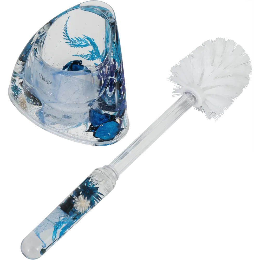 Держатель ершика для унитаза Vidage Василек пластик цвет прозрачный STLM-2171524 - Вид №2