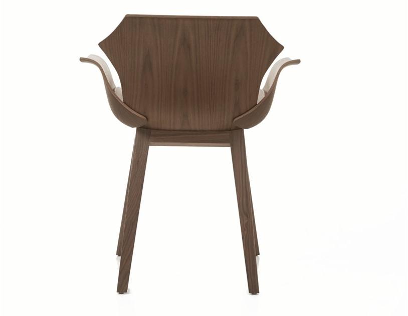 BassamFellows Деревянный стул с подлокотниками Petal Cb-290 - Вид №4