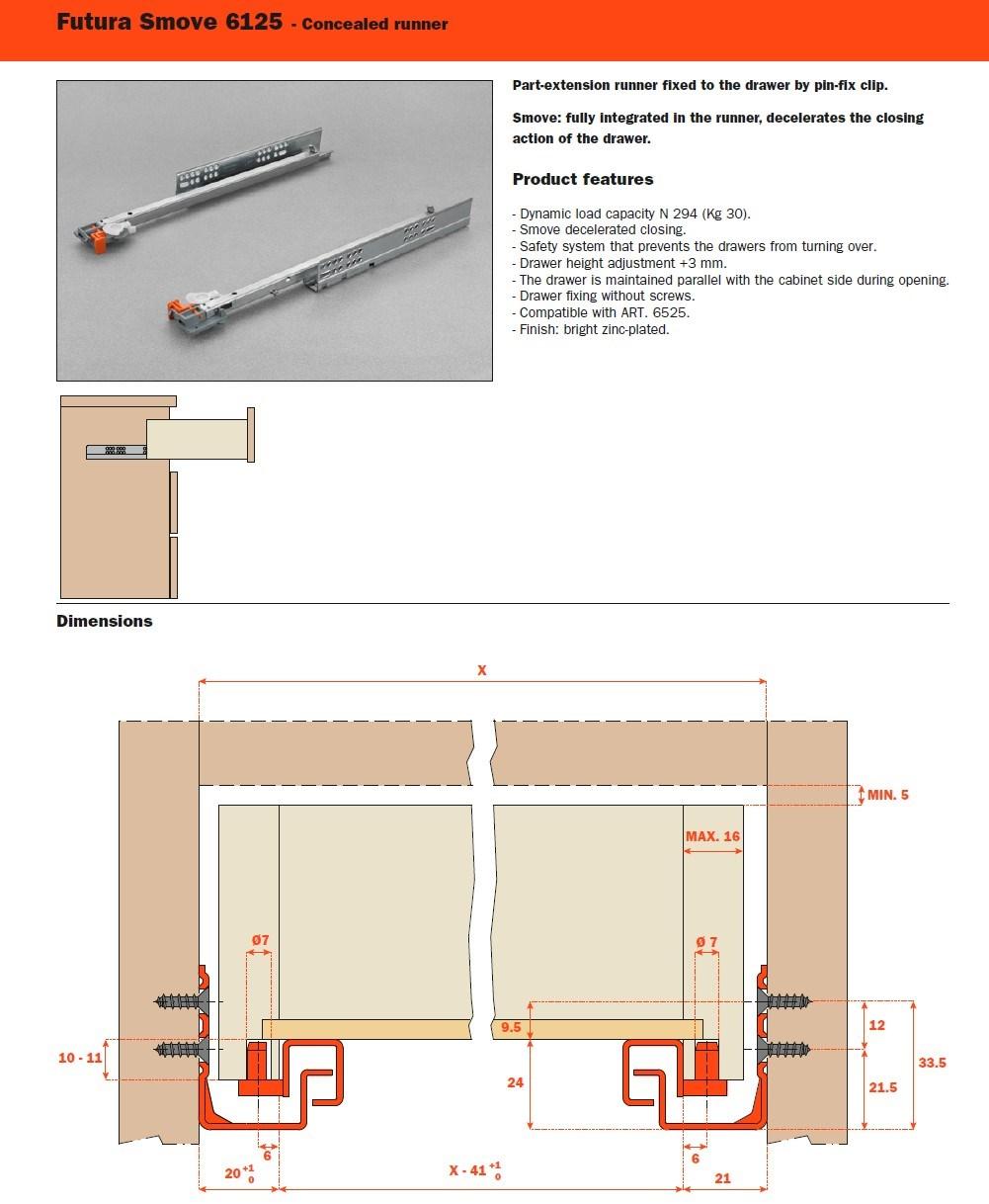 SALICE Направляющая для ящика sun-id-1407338 - Вид №1