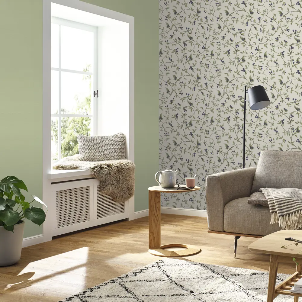 Обои флизелиновые Rasch Lazy Sunday зелёные 0.53 м 401851 STLM-2194348 - Вид №4