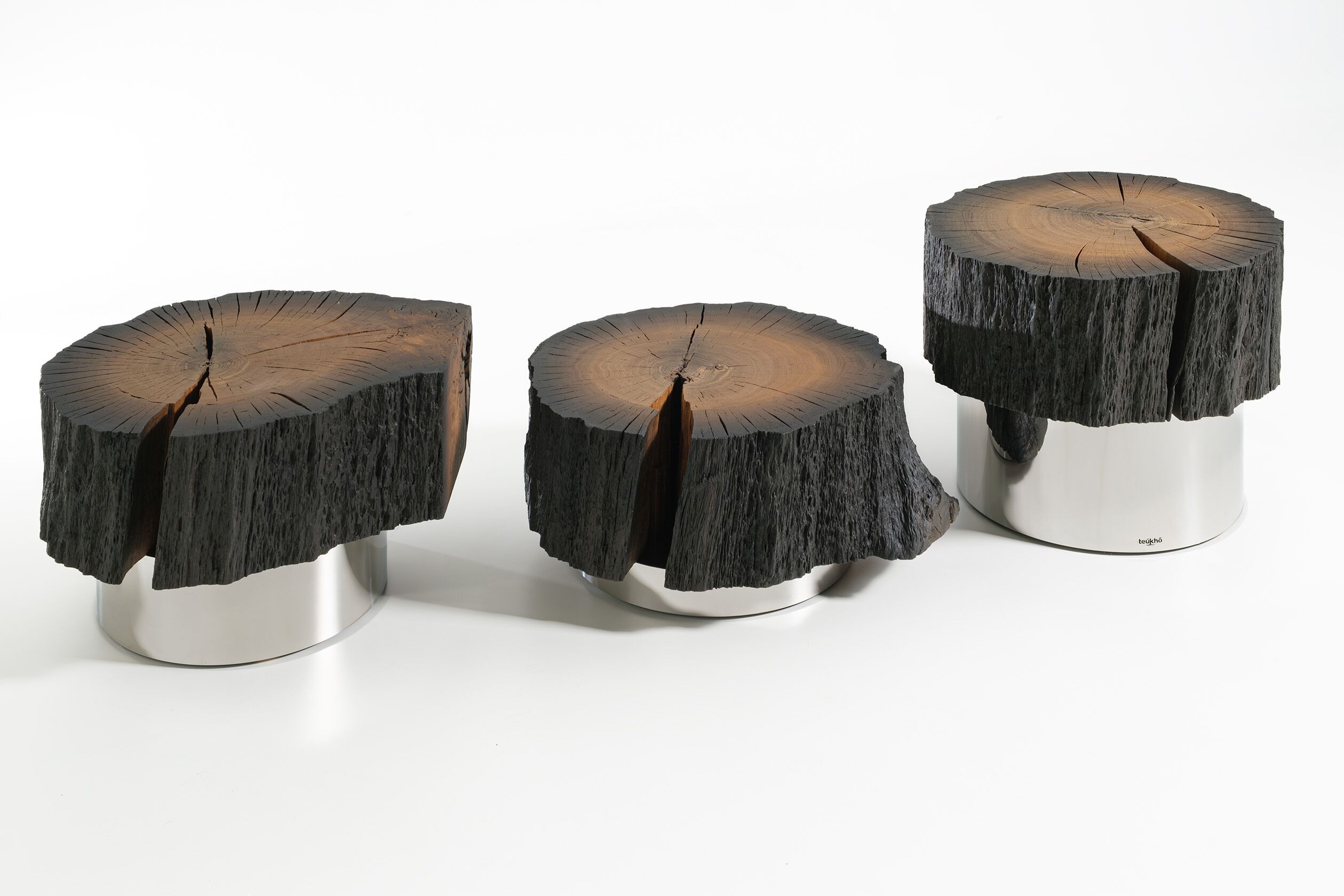 Низкий табурет из ископаемого дуба Teúkhō KÝKLOS ARCH-00072765 - Вид №1