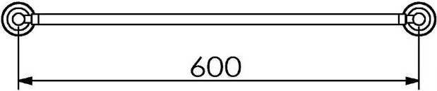 11002A Полотенцедержатель подвесной цвет хром LANGBERGER BURANO - Вид №2