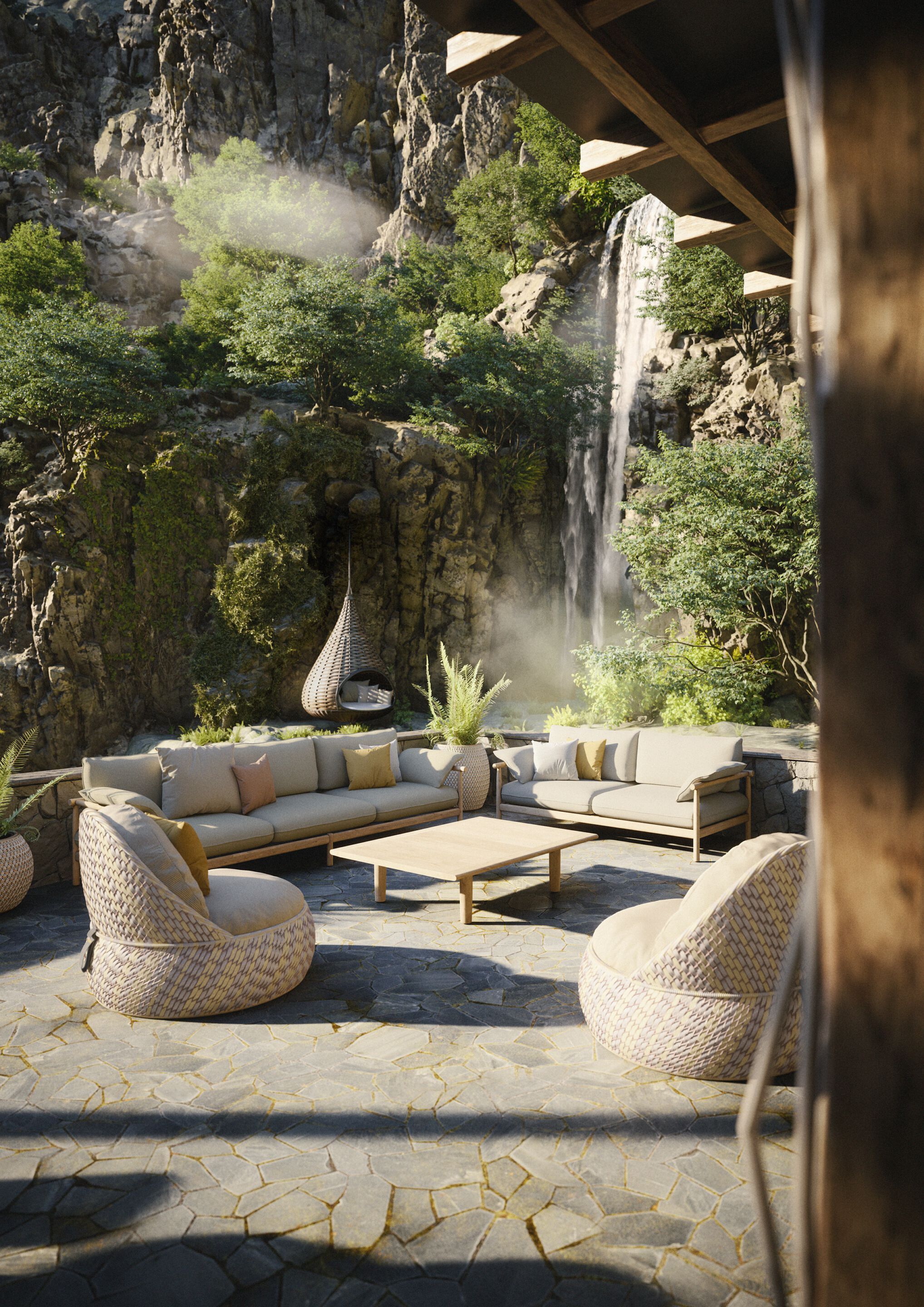 Низкий квадратный стол из тикового дерева DEDON TIBBO ARCH-00090678 - Вид №6