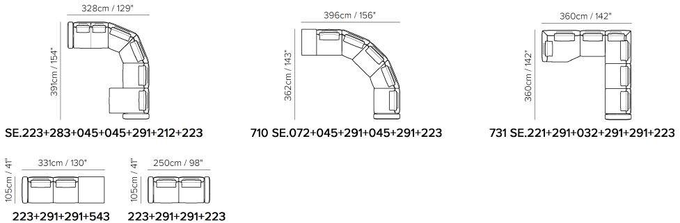 Natuzzi Секционный кожаный диван Dominio sun-id-1416078 - Вид №1