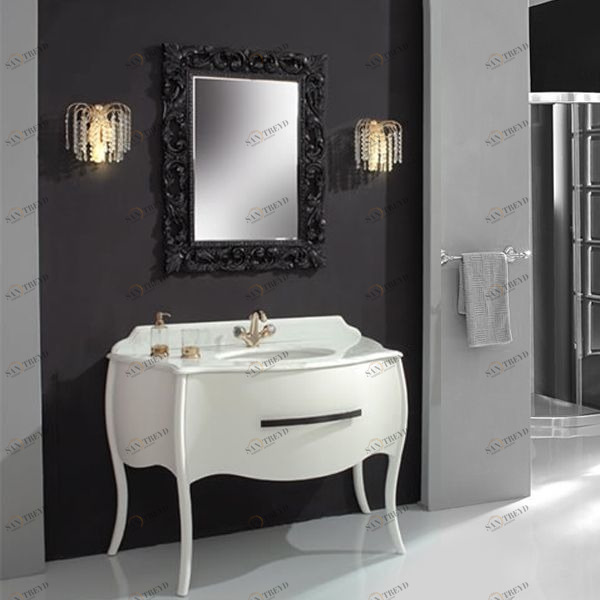 Epoque Тумба OXFORD цвет матовый белый/черный BATHROOM LINE 515LN