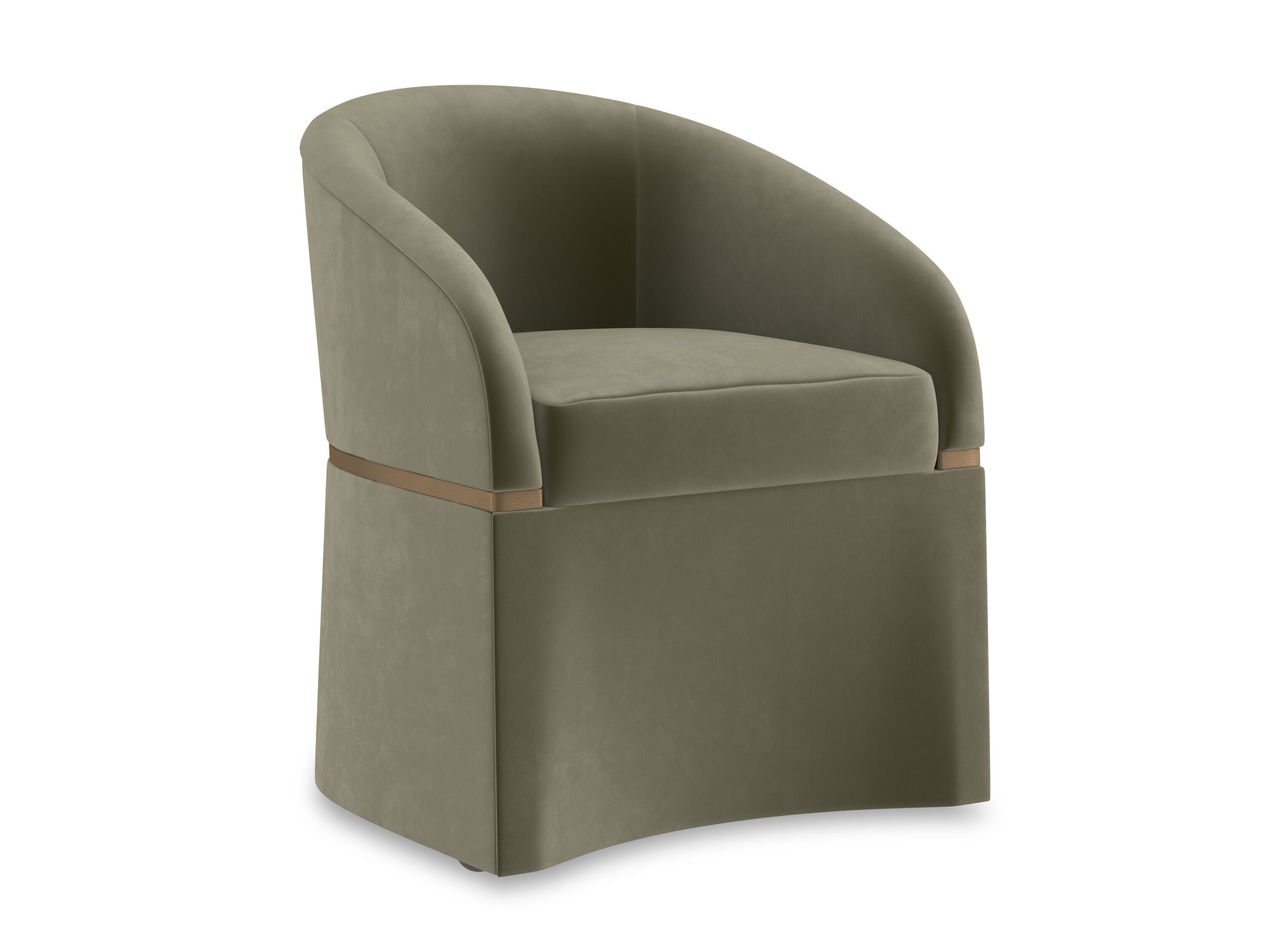 Бархатный мягкий стул с колесами Caracole DUNE ARCH-00050223 - Вид №9