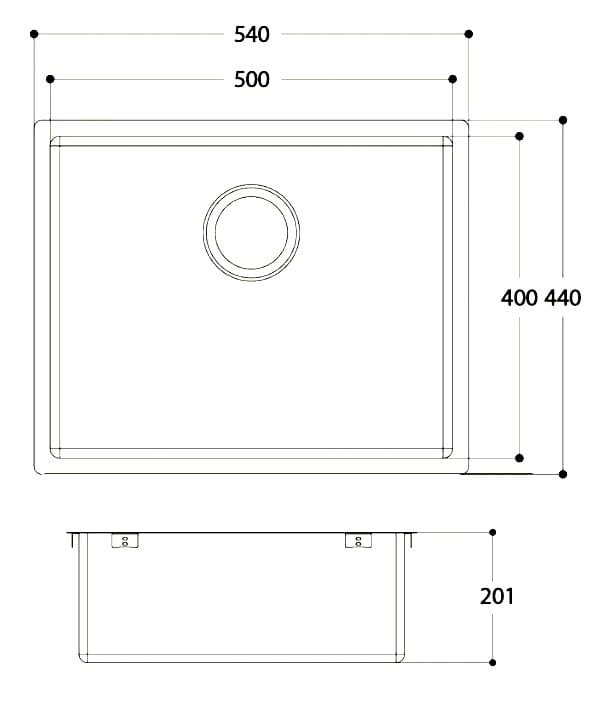 Раковина из нержавеющей стали Evhoc Lumium ARCH-00064252 - Вид №2