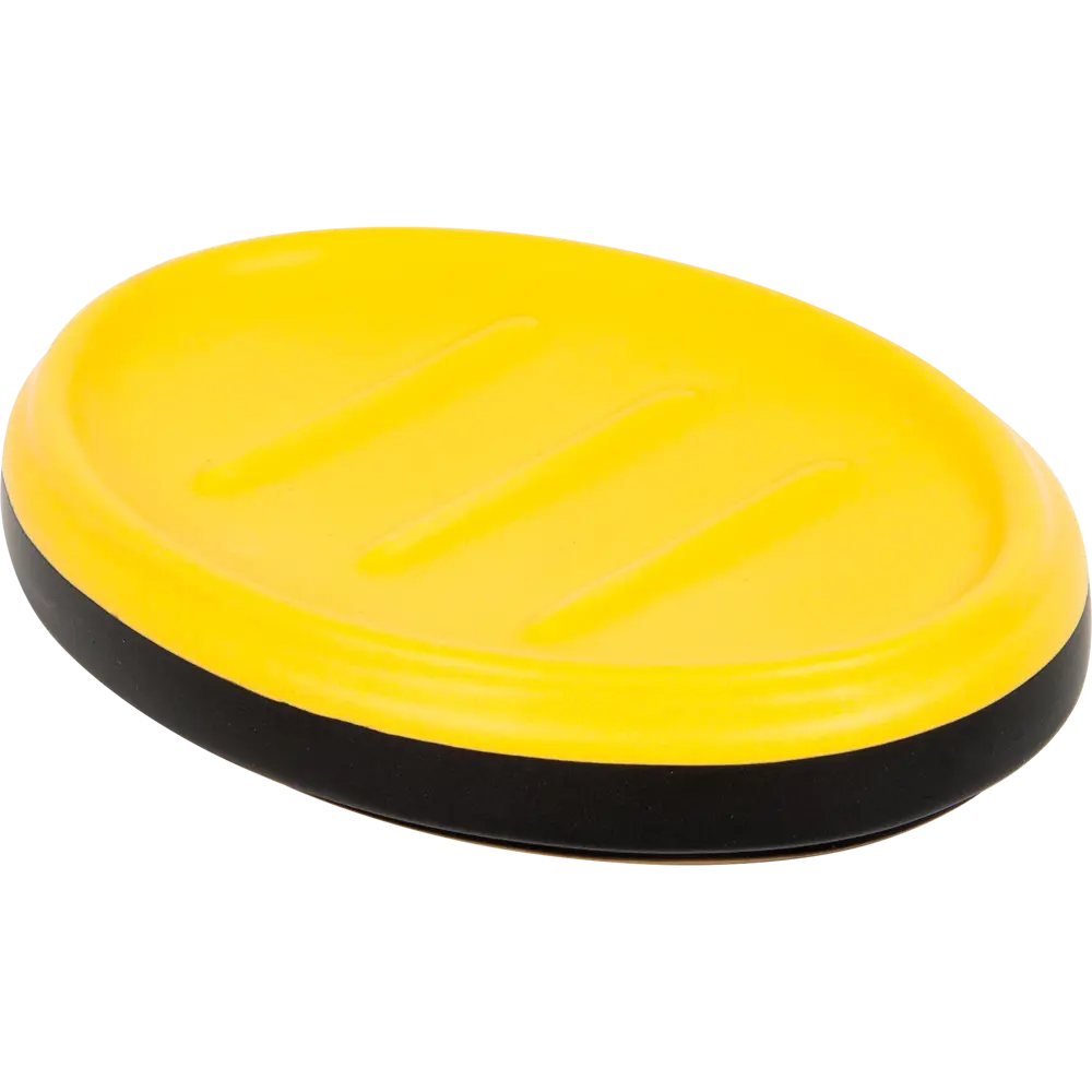 Мыльница Keila керамика цвет чёрный/жёлтый SWENSA STLM-2056168