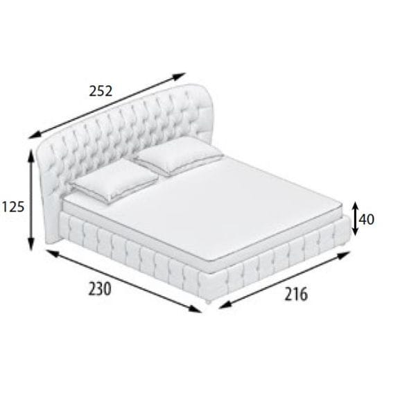 Кровать белая большая 200х200 Bellucci UNICO ДИЗАЙНЕРСКИЕ 248941 Белый  - Вид №2
