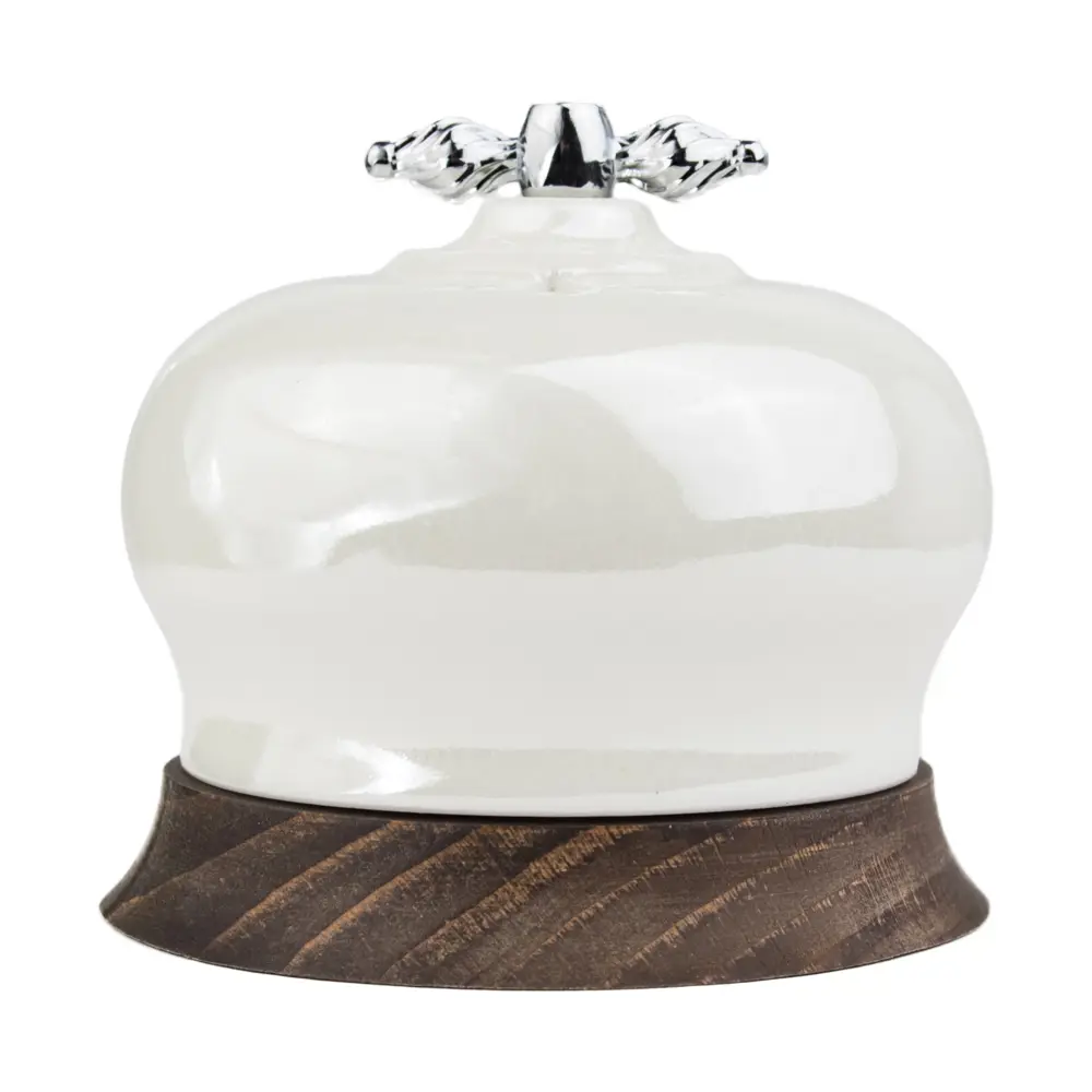 Выключатель накладной Electraline Bironi Ретро 1 положение керамика цвет белый STLM-2208002 - Вид №1