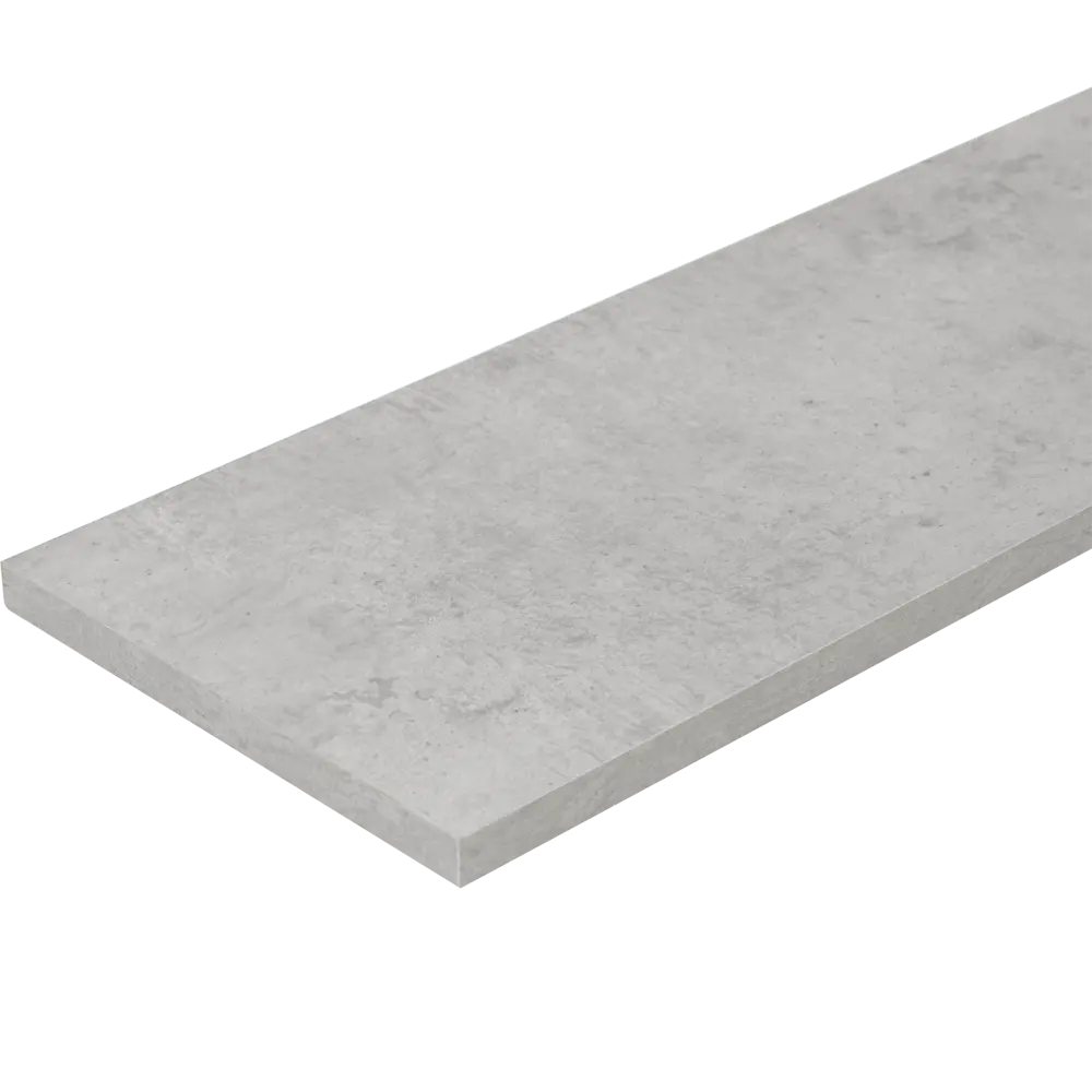 Деталь мебельная ЛДСП 600x150x16 мм кромка со всех сторон цвет бетон светло-серый 89050508 STLM-2195586 Santreyd 