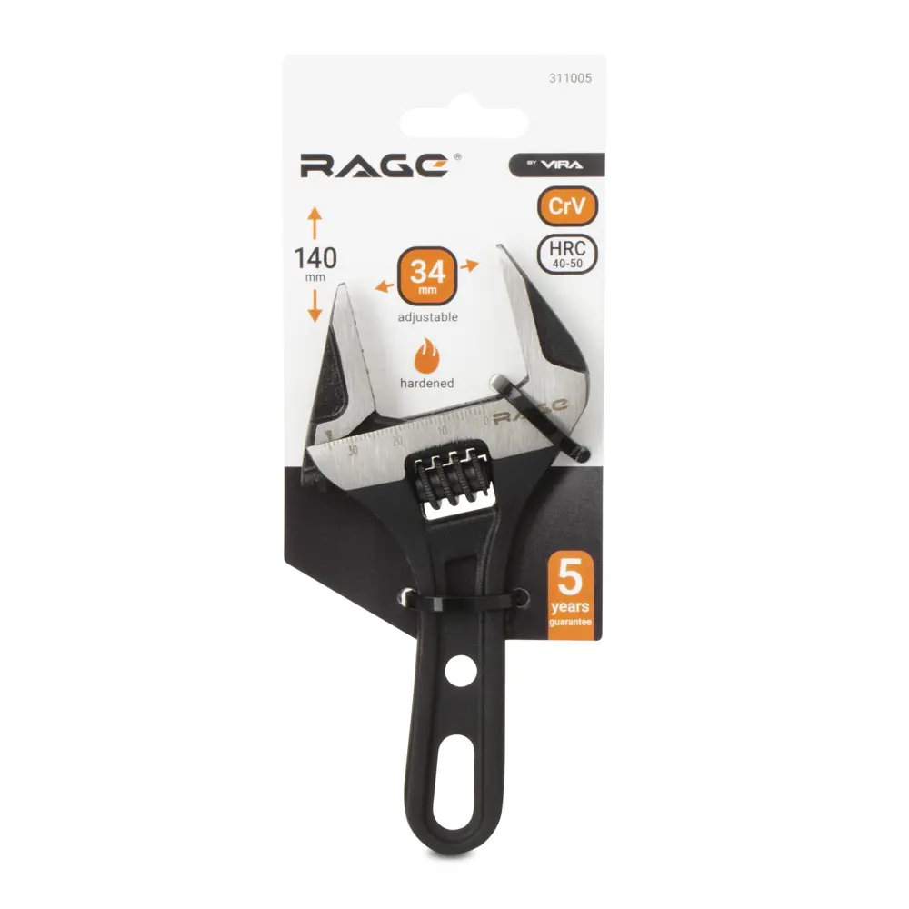 Разводной ключ RAGE 140 мм с хромированным покрытием 84829877 STLM-0055752 - Вид №2