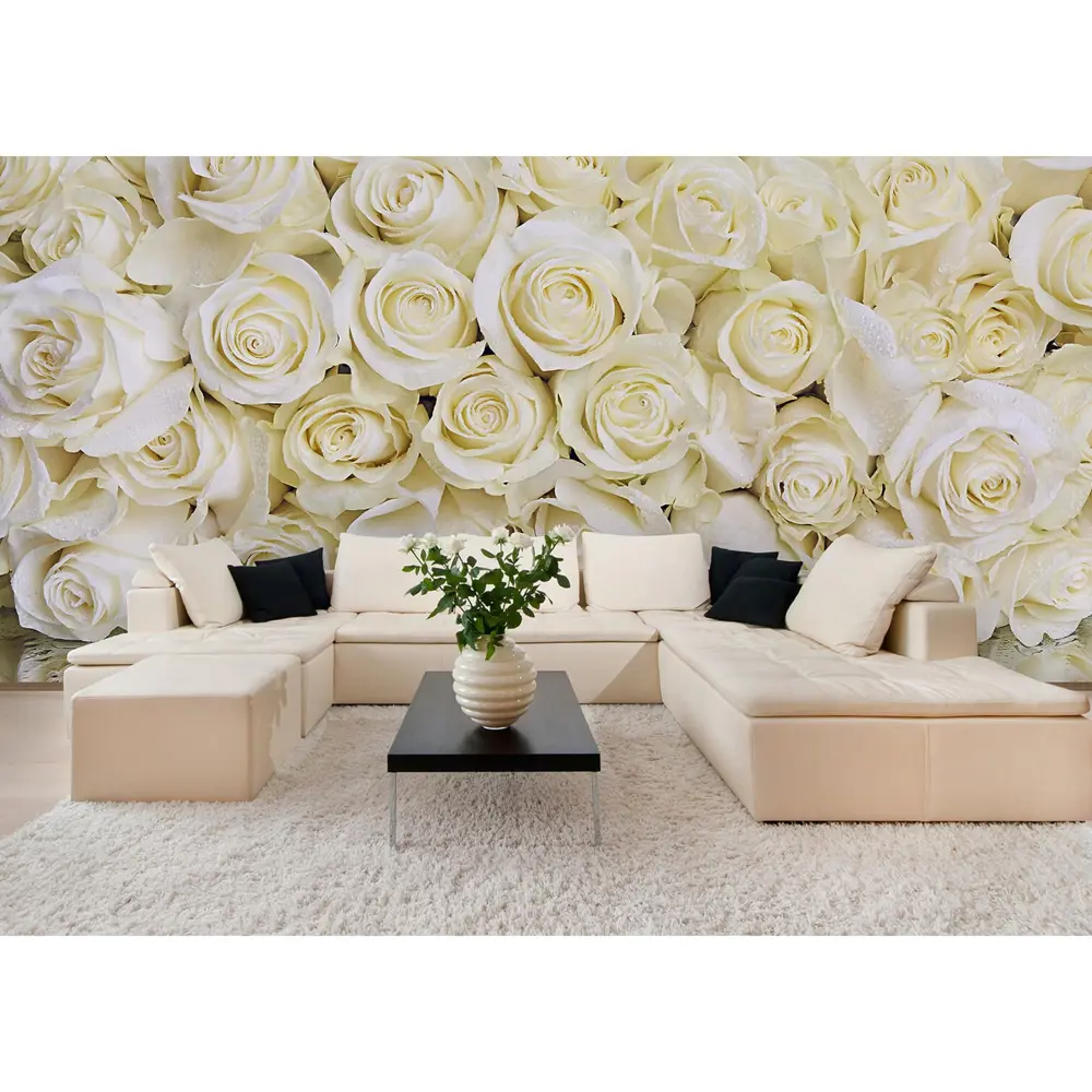 Фотообои бумажные «Белые розы» 368x254 см POSTERMARKET STLM-2031215 - Вид №2