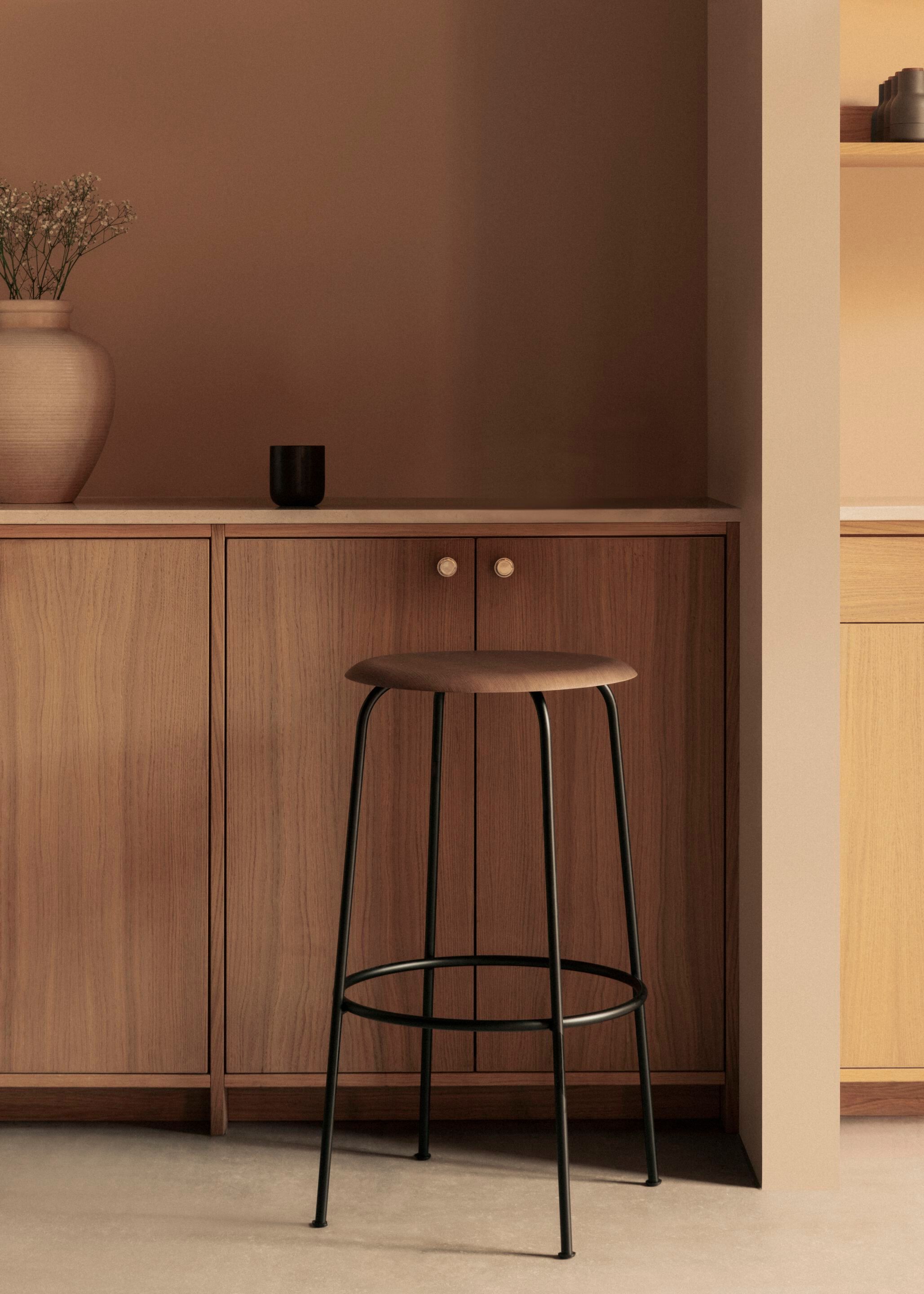 Высокий стул из стали и дерева с мягким сиденьем Audo Copenhagen Afteroom ARCH-00115686 - Вид №9