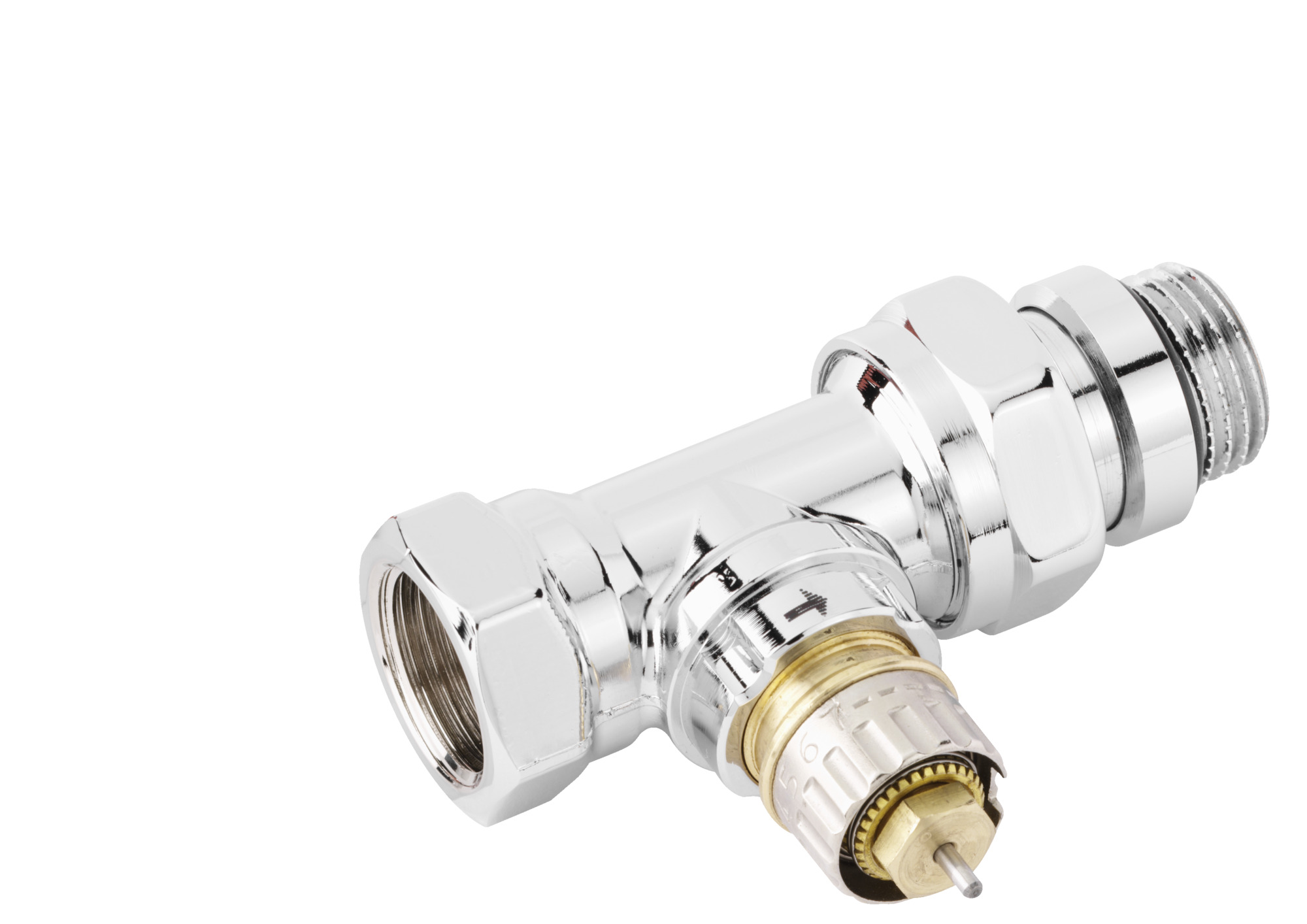 Danfoss Клапан RTR-N/RA-N для двухтрубной системы отопления RTR-N 15 Кл. т-рег. Угл. трехос, лев. 013G7022  - Вид №15