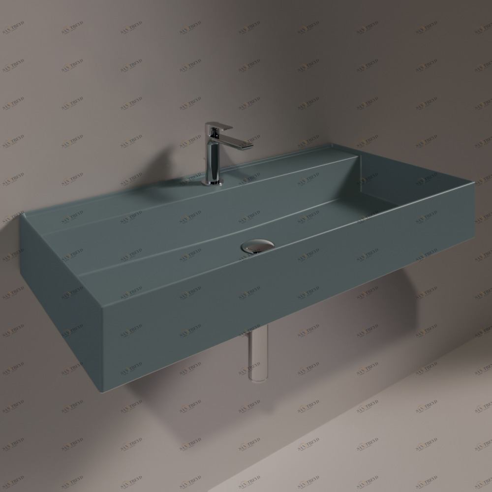 AG91NAVYMATT Подвесная раковина настенная прямоугольная Simas Agile