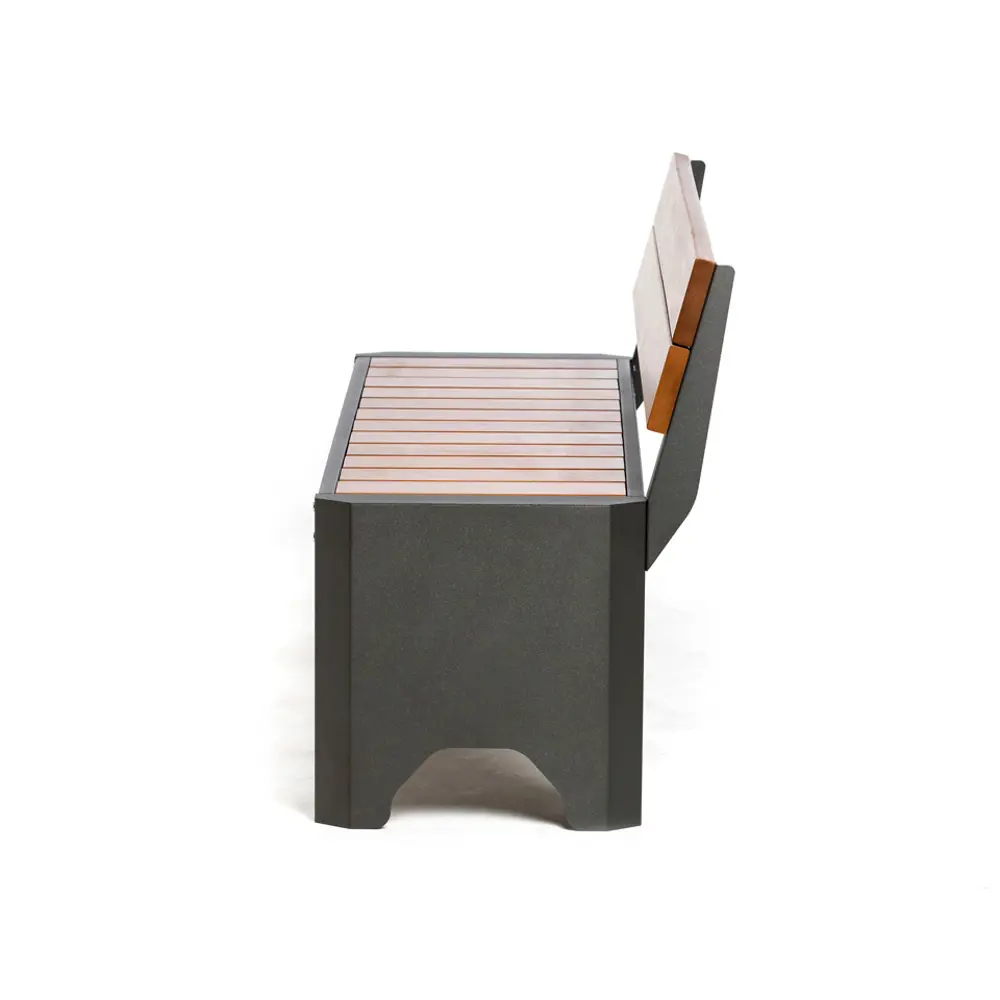 Скамья садовая City S CI-160S 166x56x79 см дерево черный/коричневый GRATAR STLM-2157301 - Вид №3