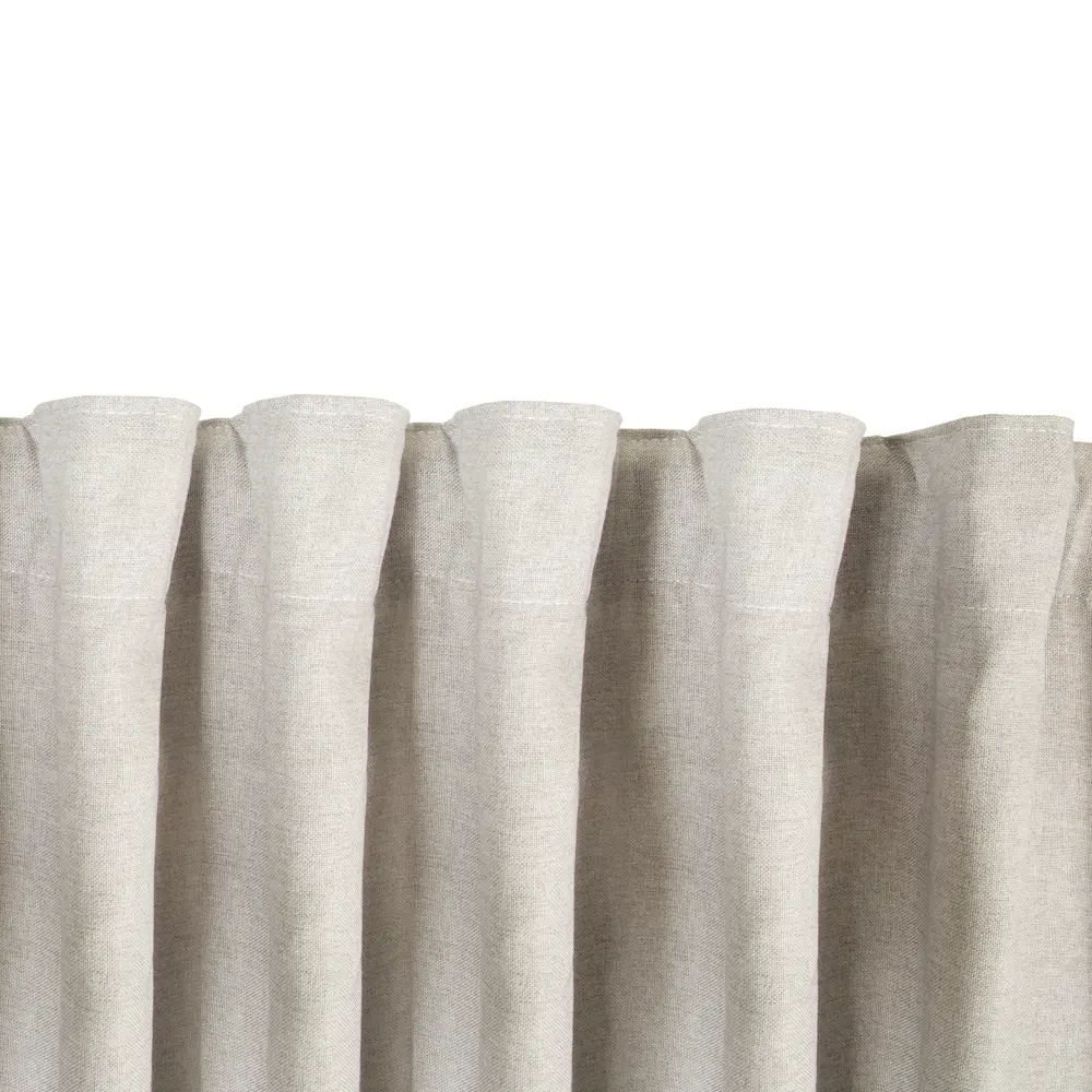 Штора Kreaforta Teora бежевая с лентой и скрытыми петлями 200x280 см 89405477 STLM-1572012 - Вид №3