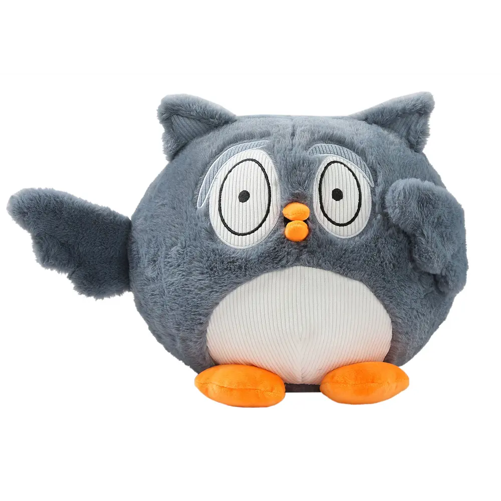 Подушка с пледом Сова 130x180 см велсофт цвет серый Santreyd STLM-2111934 - Вид №2