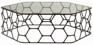 Roche Bobois Журнальный столик из стали и стекла