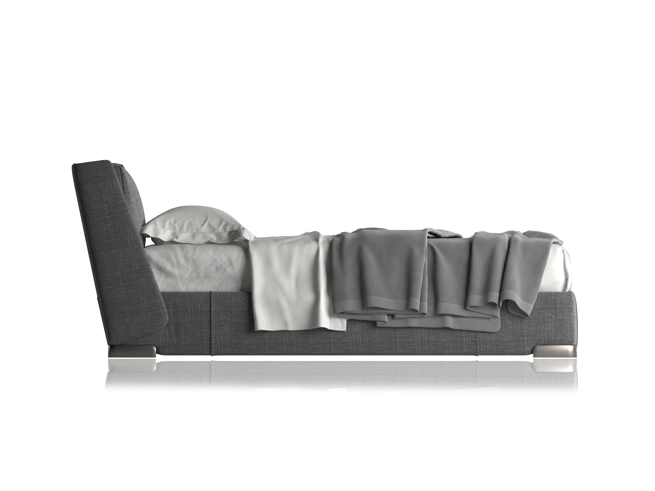 Двуспальная кровать с мягкой тканью Natuzzi Italia FENICE ARCH-00083402 - Вид №1