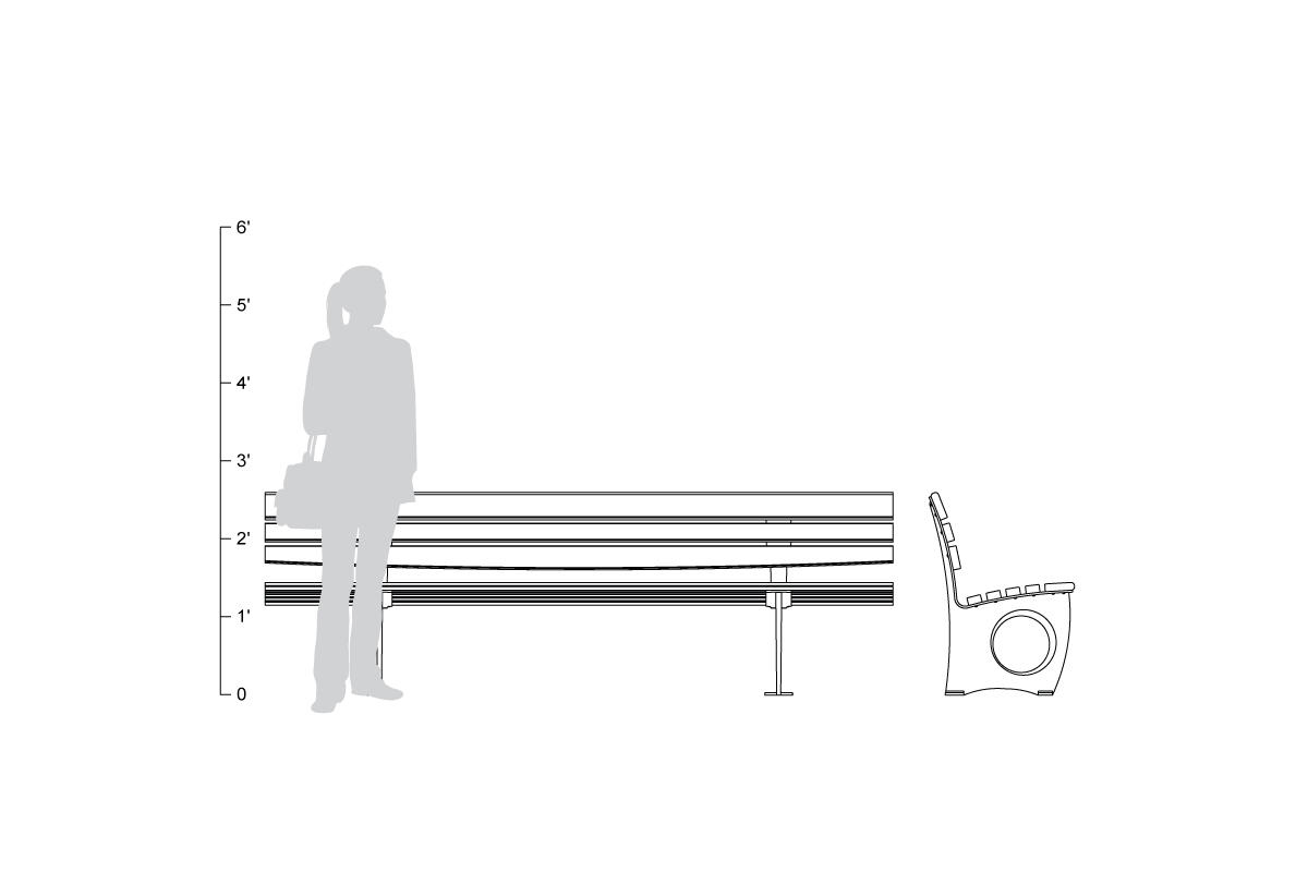 FSRT45 Скамейка Леда  Forms-surfaces  - Вид №9